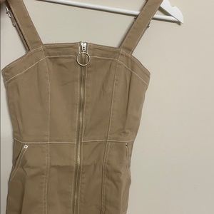 Never worn Beige overall dress
